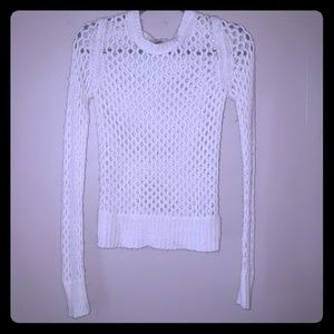 White, pattern designed Sweater